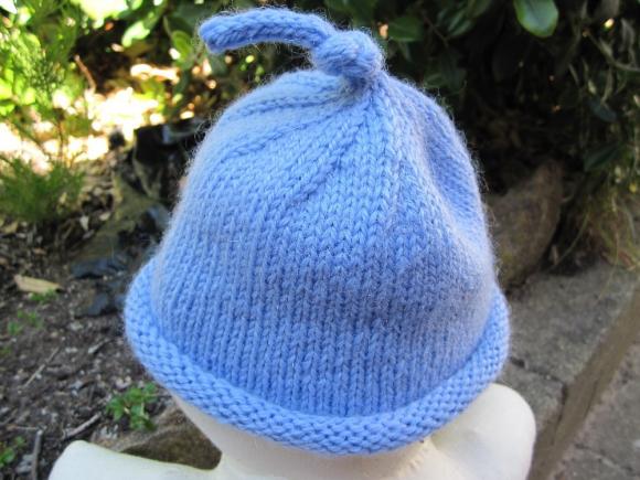 Top Knot-ch Hat - Baby Blue