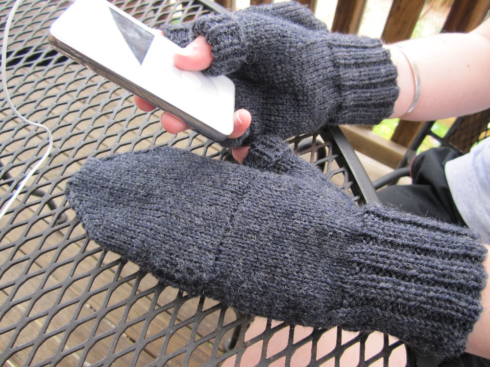 Convertible Mittens Glittens - Charcoal Grey - Made To Order