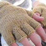 Fingerless Gloves - With Finger Bits Mustard -..