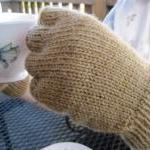 Fingerless Gloves - With Finger Bits Mustard -..
