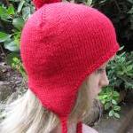 Aviator Hat Earflap Beanie - Red - Made To Order