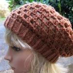 Crocheted Beret Hat - Ginger